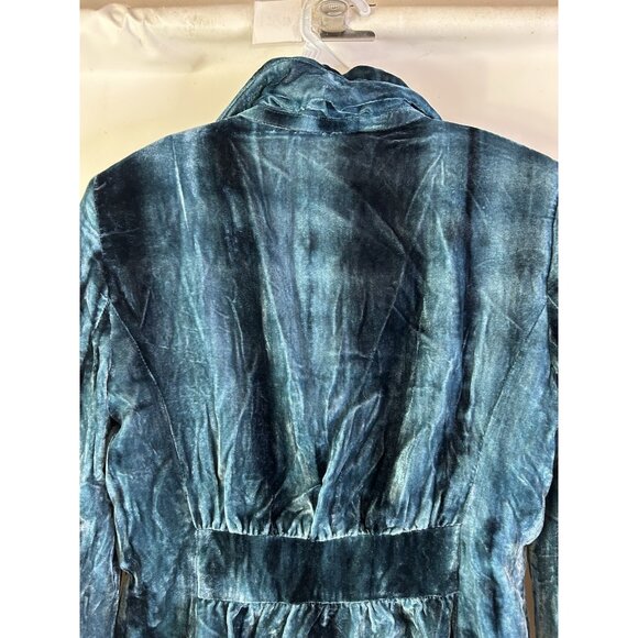 Vintage Y2K Cache Crushed Velvet Velour Blazer Jacket Grunge Festival - Picture 7 of 7